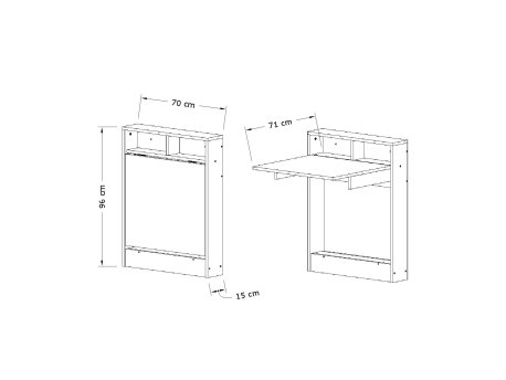 HANAH HOME Preklopni sto Bracked Carrara Marble