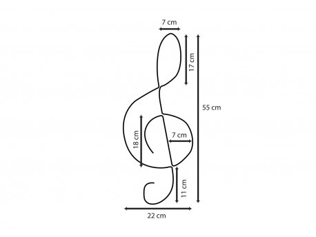 OPVIQ Zidna LED dekoracija Music Medium Blue