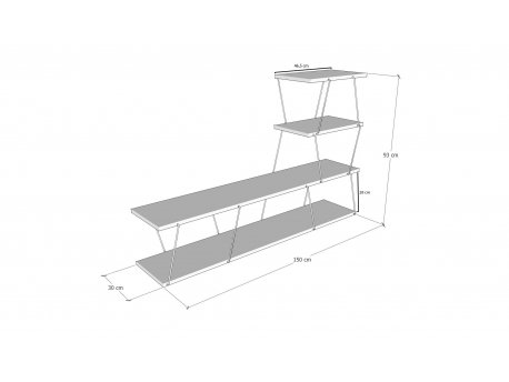 HANAH HOME TV polica Ilgaz White (854KLN4328)