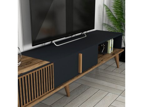 HANAH HOME TV polica Milan TV Walnut Anthracite