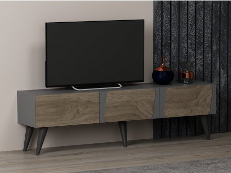 HANAH HOME TV polica Veas Anthracite Walnut (327ODS1135)