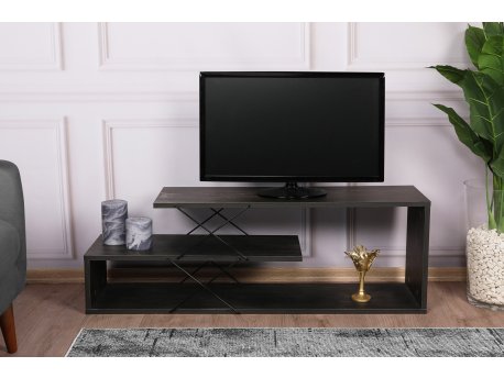 HANAH HOME TV polica Zigzag Dark Brown