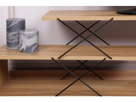 HANAH HOME TV polica Zigzag Oak