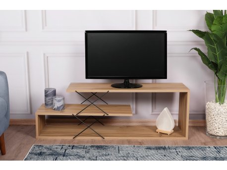 HANAH HOME TV polica Zigzag Oak