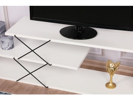 HANAH HOME TV polica Zigzag White