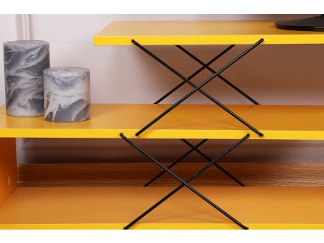 HANAH HOME TV polica Zigzag Yellow