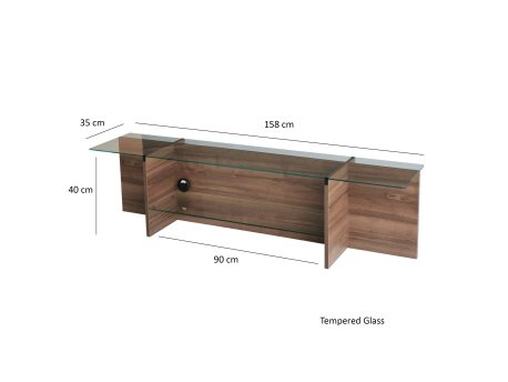 HANAH HOME TV polica Escape TV Walnut