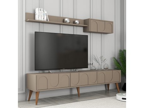 HANAH HOME TV polica Lyon 2 Atlas Walnut