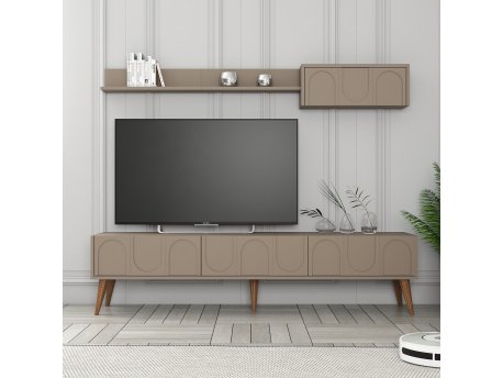 HANAH HOME TV polica Lyon 2 Atlas Walnut