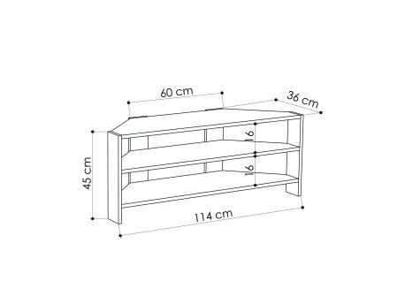 HANAH HOME TV polica Thales Corner Light Mocha