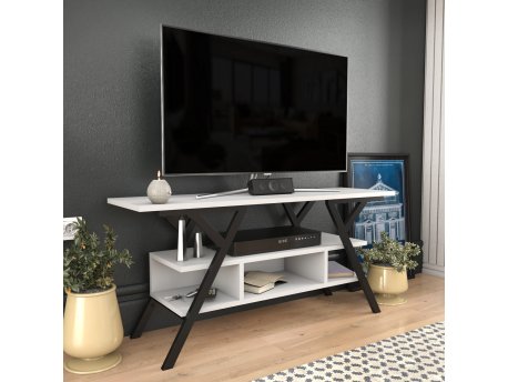 HANAH HOME TV polica Minerva Black White