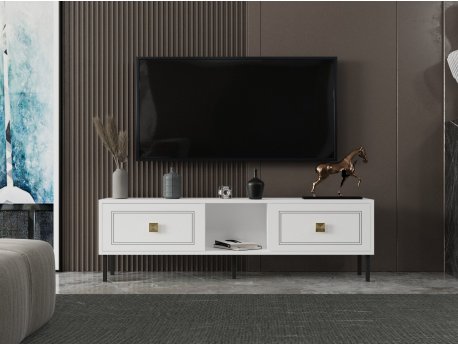 HANAH HOME TV polica Preet White Gold