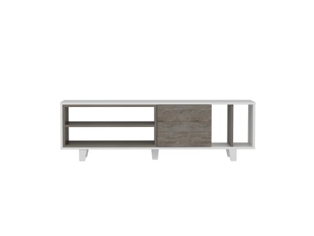 HANAH HOME TV polica Rosmar White Wenge