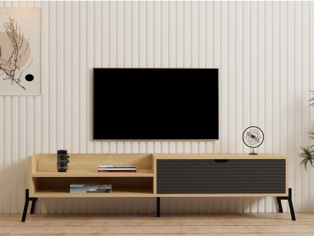 HANAH HOME TV polica Trezza Sapphire Oak Antracite