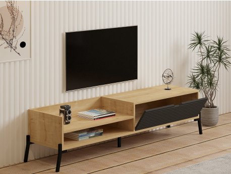 HANAH HOME TV polica Trezza Sapphire Oak Antracite