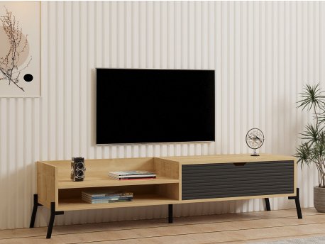 HANAH HOME TV polica Trezza Sapphire Oak Antracite