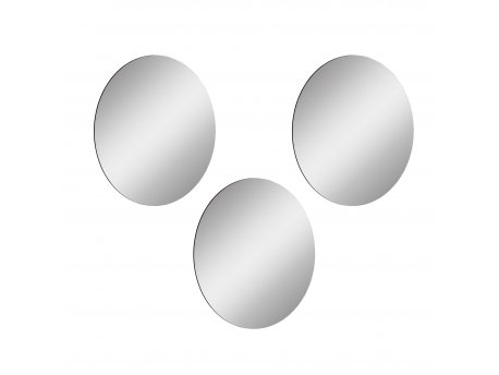 HANAH HOME Ogledalo Round Triple Diameter: 30 cm Silver