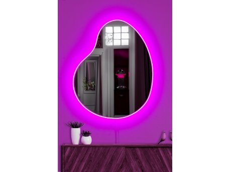 HANAH HOME Ogledalo sa LED osvetljenjem Glenia Pink