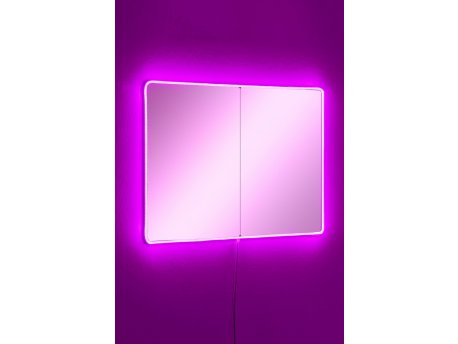 HANAH HOME Ogledalo sa LED osvetljenjem Rectangular 60x80 cm Pink