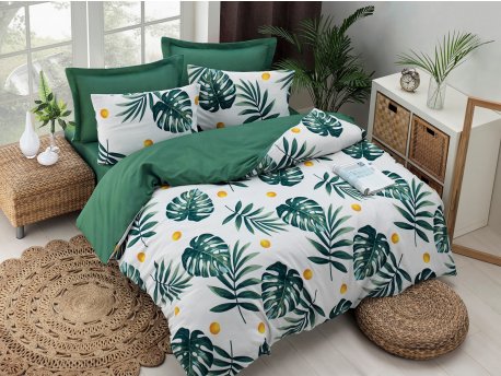 L`ESSENTIEL MAISON Posteljina Monstera Green