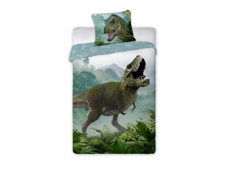 BALOO Posteljina za decu Dino T-Rex Zeleni 160x200+70x80cm