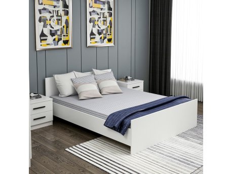 HANAH HOME Bračni krevet Kale Bedstead 150 x 200 White