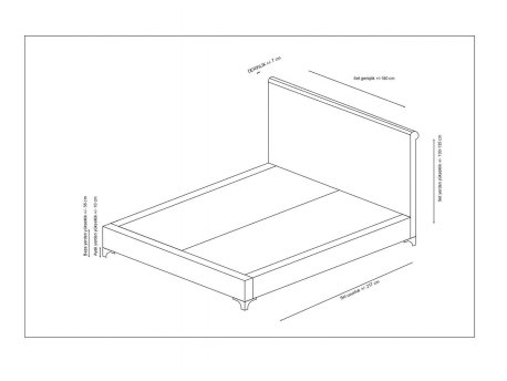 HANAH HOME Bračni krevet Deluxe 140 x 200 Anthracite