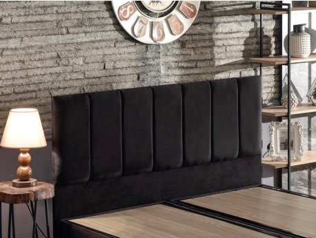 HANAH HOME Bračni krevet Ela Double Black (150 x 200)