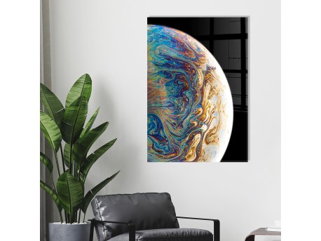 WALLXPERT Dekorativna slika od kaljenog stakla EARTH 1 (UV 512) 45 x 65cm