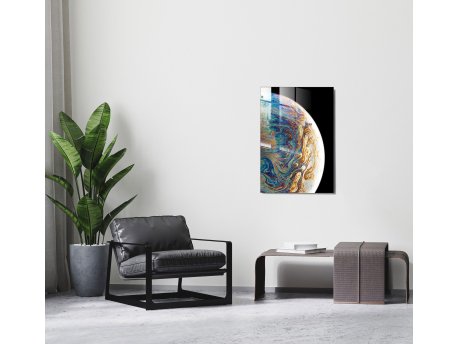 WALLXPERT Dekorativna slika od kaljenog stakla EARTH 1 (UV 512) 45 x 65cm