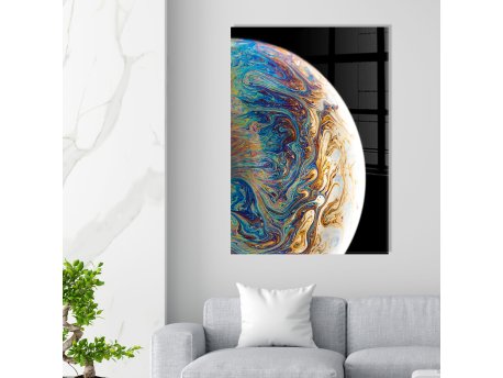 WALLXPERT Dekorativna slika od kaljenog stakla EARTH 1 (UV 512) 45 x 65cm