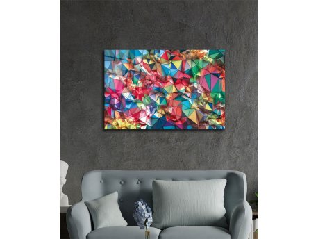 WALLXPERT Dekorativna slika od kaljenog stakla MOZAIK (0439) 72 x 46cm