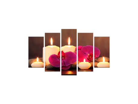 WALLXPERT Dekorativna slika od 5 delova CANDLE