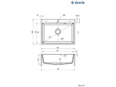 DEANTE Granitna sudopera Eridan ZQE N103