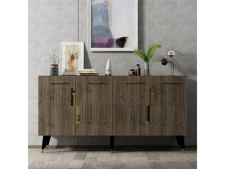 HANAH HOME Komoda Moda Walnut Gold