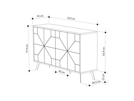 HANAH HOME Komoda Dune Light Mocha