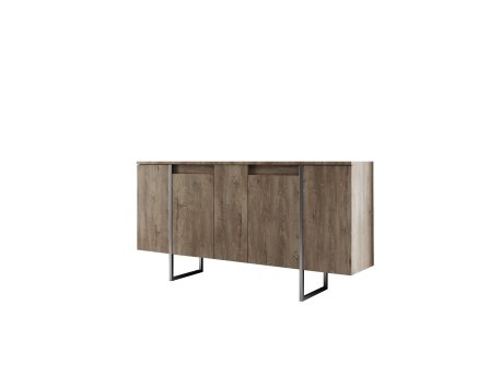 HANAH HOME Komoda Luxe Walnut Silver