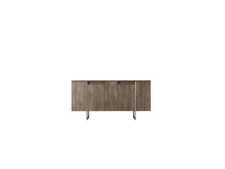 HANAH HOME Komoda Luxe Walnut Silver