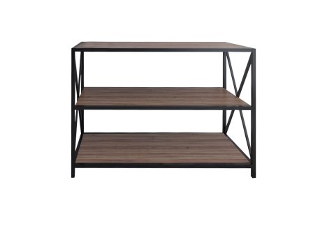 HANAH HOME Polica Zena Walnut Black