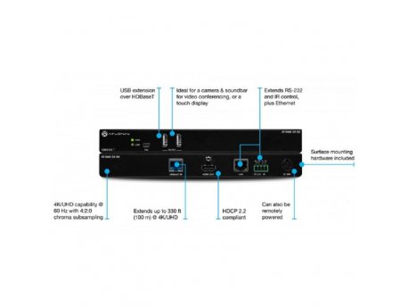 ATLONA Omega 4K/UHD HDMI prijemnikAV signala sa USB,PoE,IR,RS232 AT-OME-EX-RX